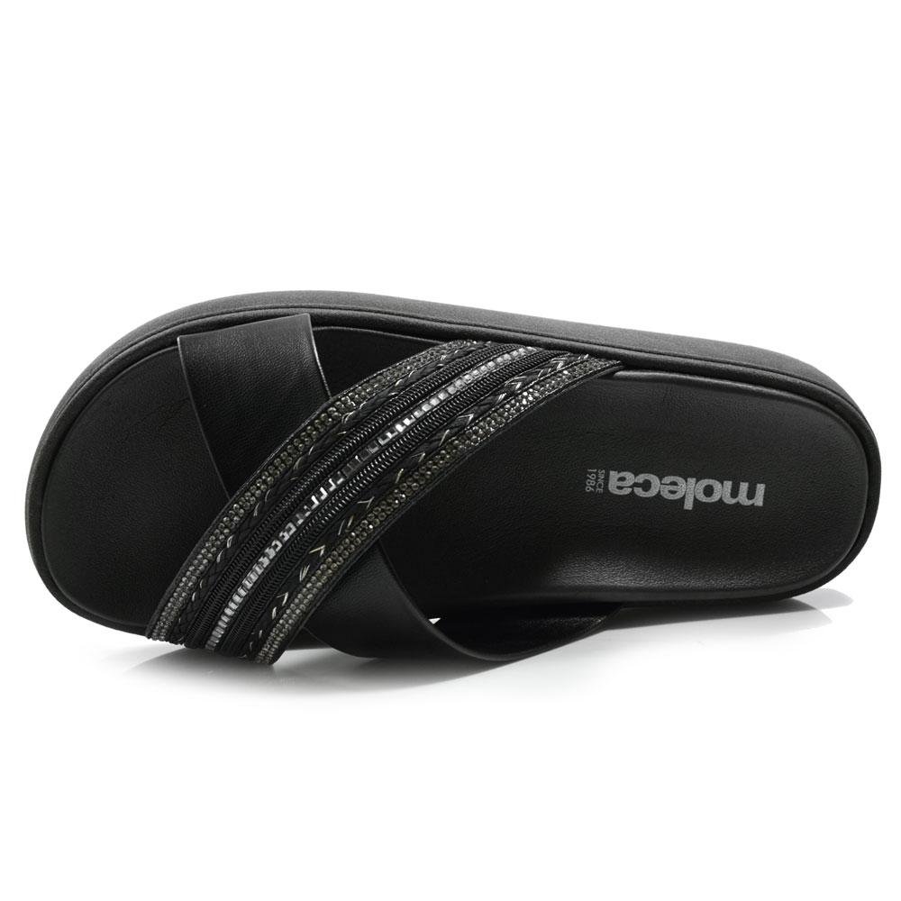 Sandália Flat Feminina Moleca 5469.138.29171 Preto 6