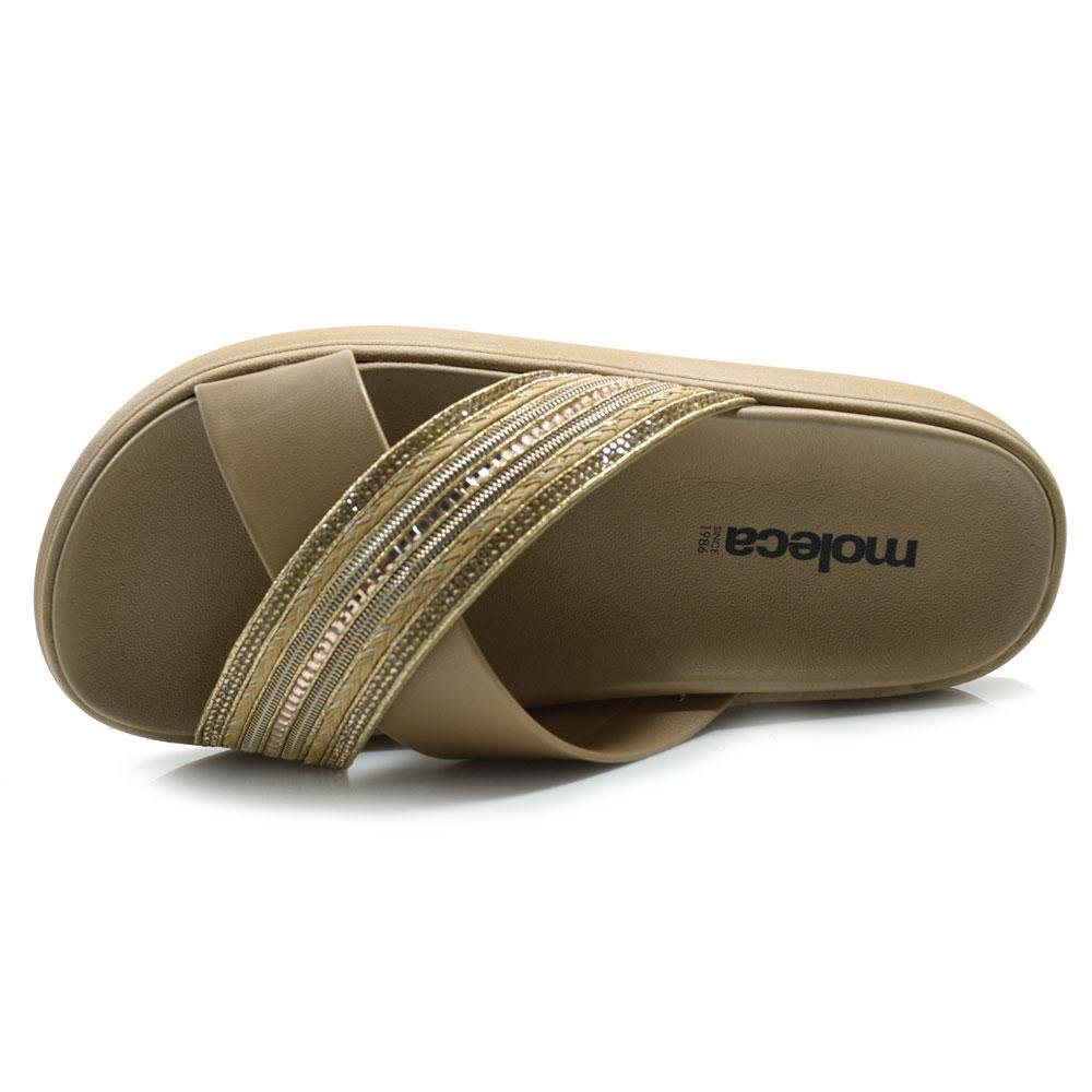 Sandália Flat Feminina Moleca 5469.138.29171 Bege 6