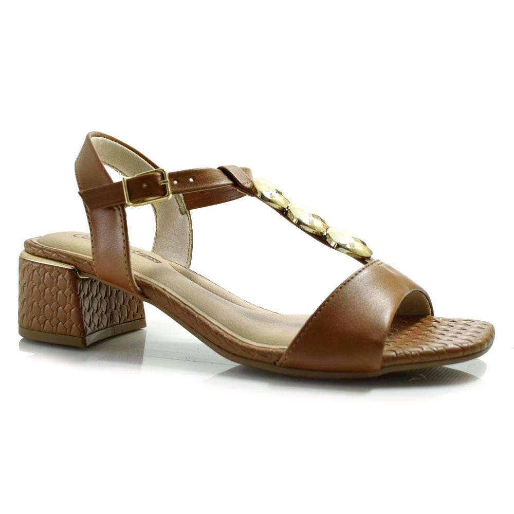 Sandália de Salto Bloco Feminina Comfortflex 2554402