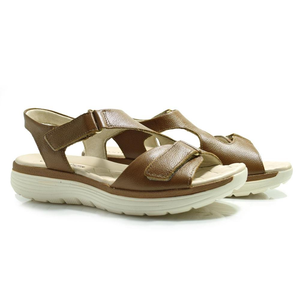 Papete de Couro Feminina Comfortflex Marrom 2