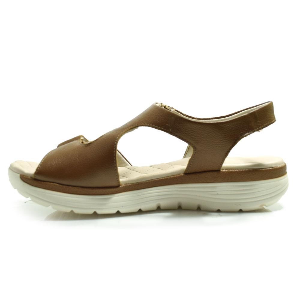 Papete de Couro Feminina Comfortflex Marrom 5