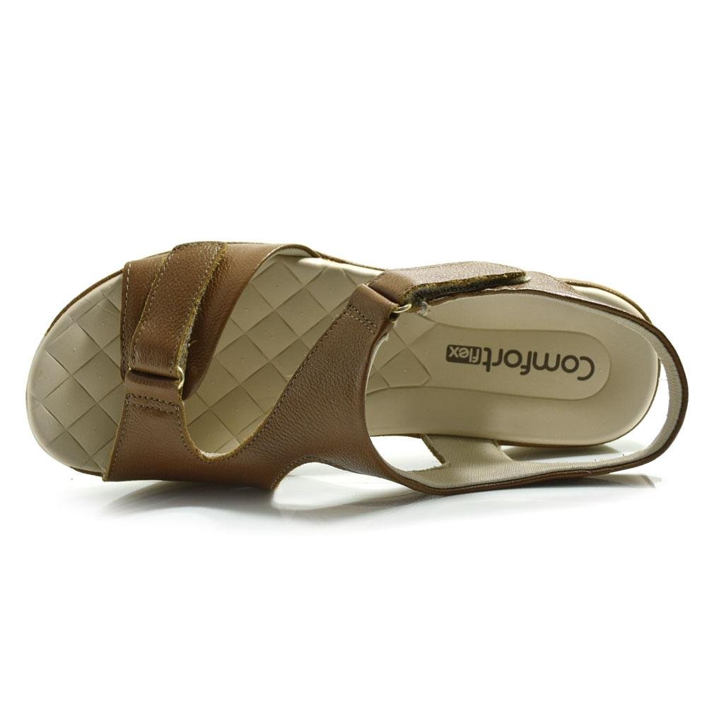 Papete de Couro Feminina Comfortflex Marrom 6
