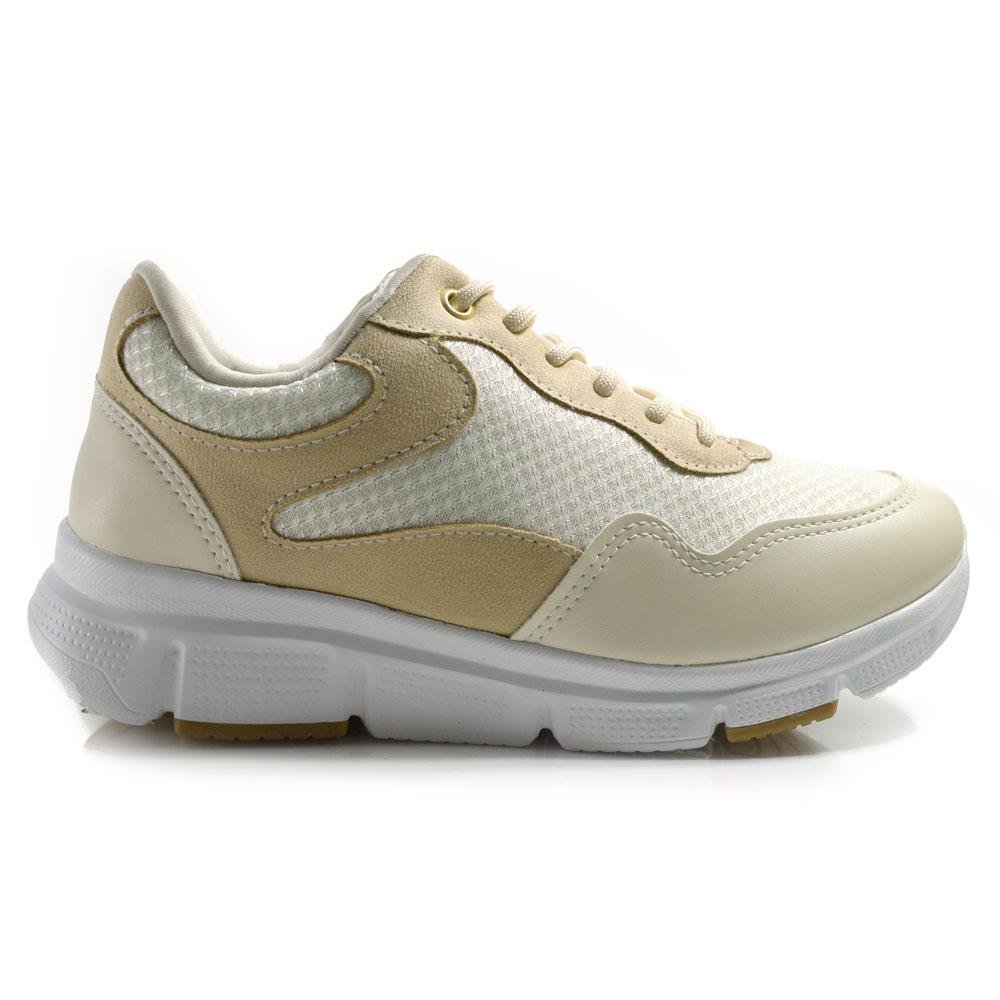 Tênis Casual Feminino Comfortflex 2590303 Bege 3
