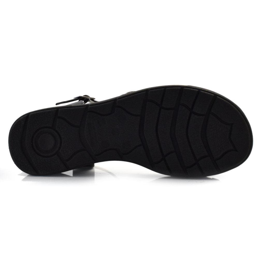 Sandália Flat Feminina Comfortflex 24-42402 Preto 8