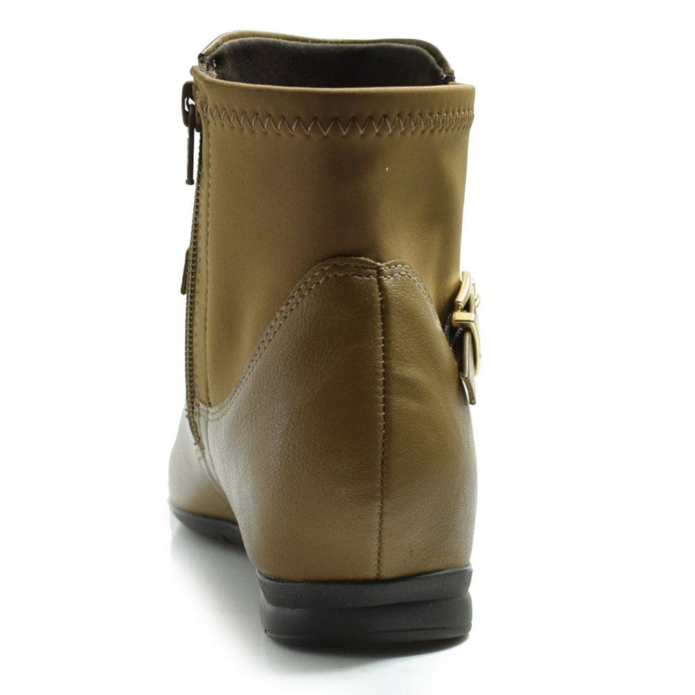 Bota de Cano Curto Feminina Comfortflex 24-91304 Marrom 4