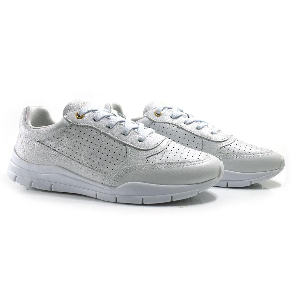 Tênis de Couro Feminino Comfortflex 2535303 Branco 2