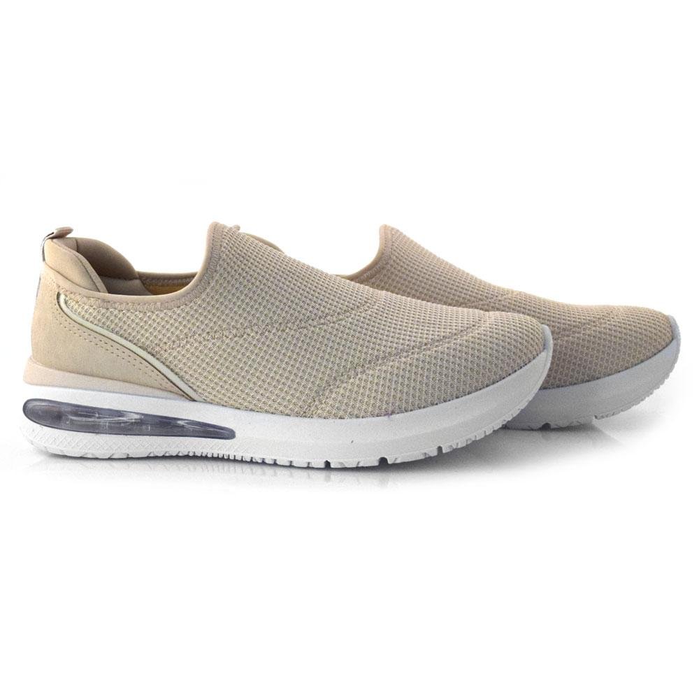 Tênis Casual Feminino Comfortflex 23-48401 Bege 2