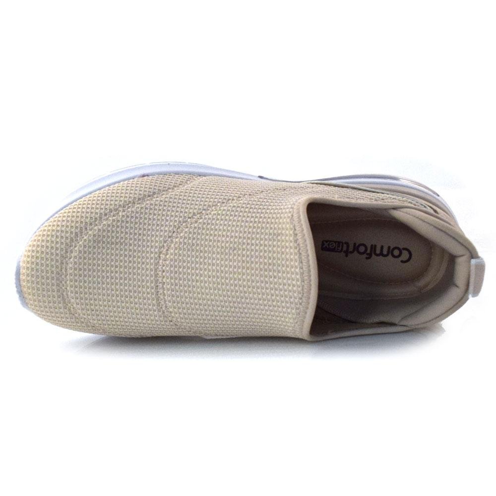 Tênis Casual Feminino Comfortflex 23-48401 Bege 6
