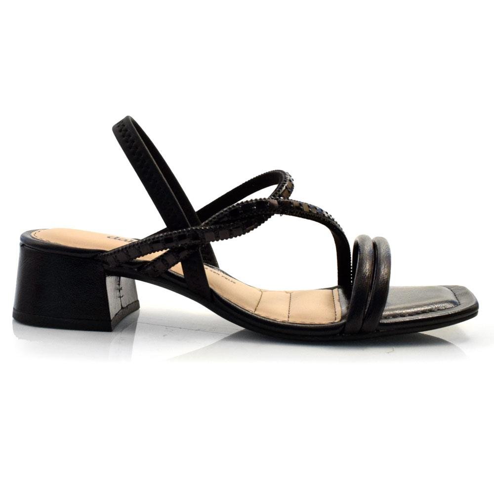 Sandália de Salto Bloco Feminina Dakota Y7391 Preto 3