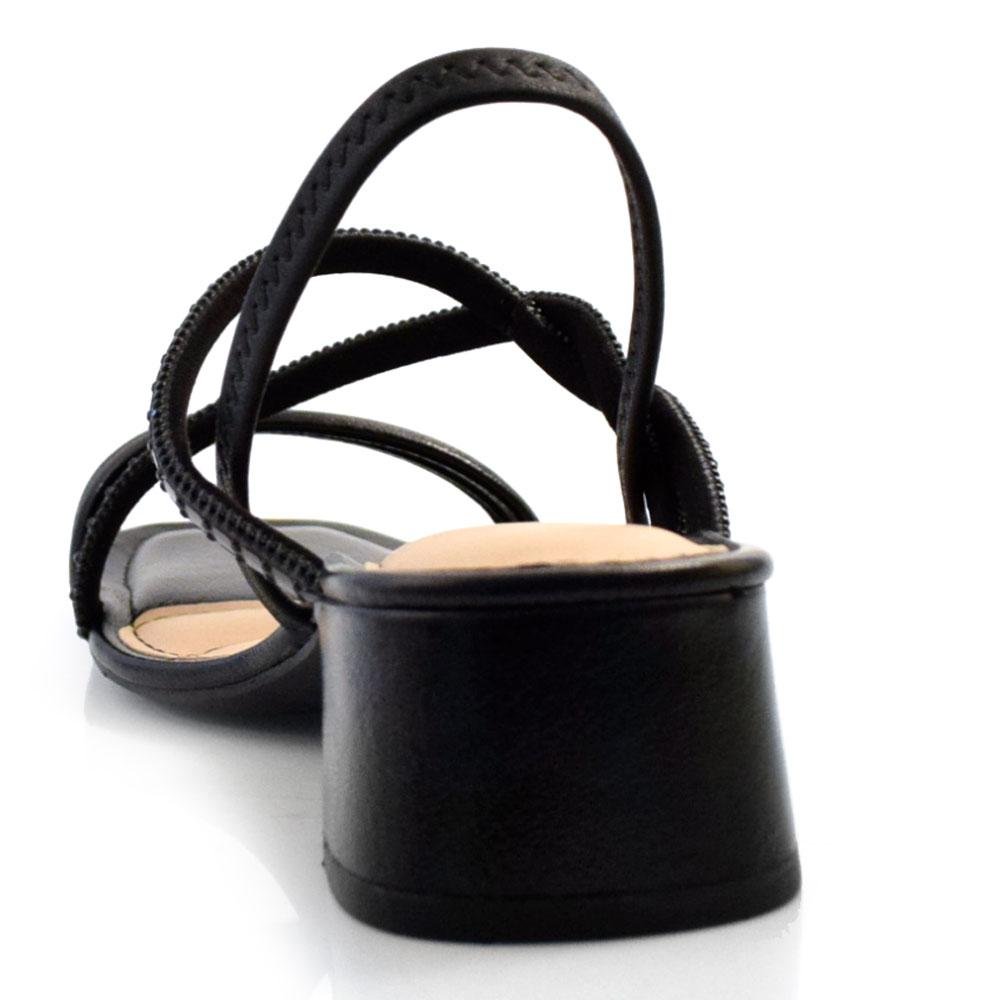 Sandália de Salto Bloco Feminina Dakota Y7391 Preto 4