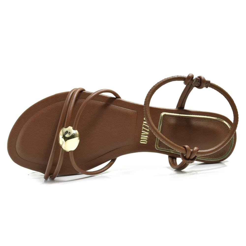 Sandália Rasteira Feminina Vizzano 6528.109.10328 Marrom 6