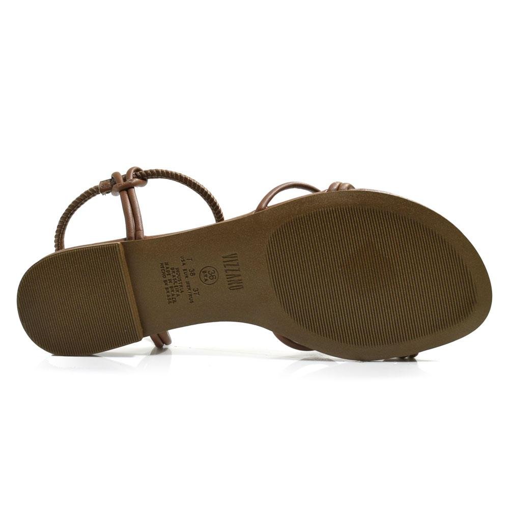 Sandália Rasteira Feminina Vizzano 6528.109.10328 Marrom 7