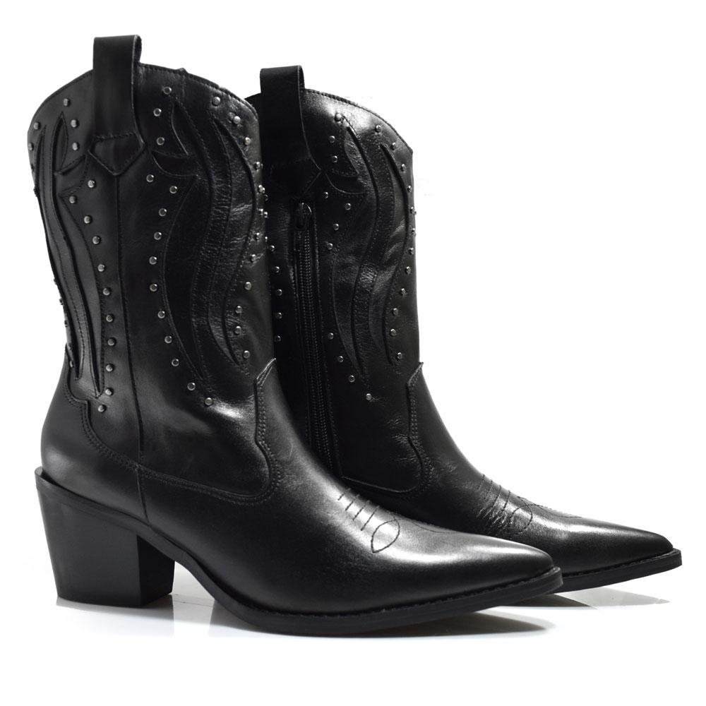 Bota Texana de Couro Suzzara 411-122 Preto 2