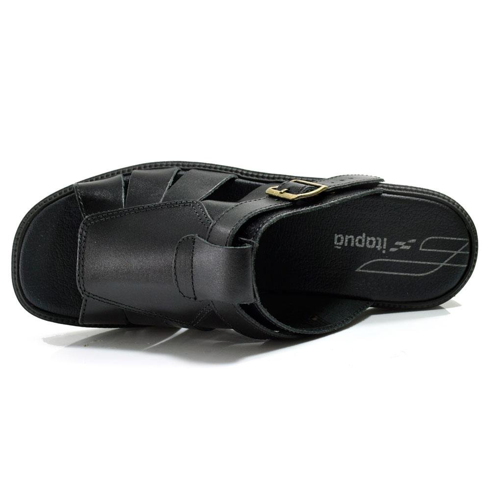 Chinelo de Couro Masculino Itapuã 1603 Preto 6