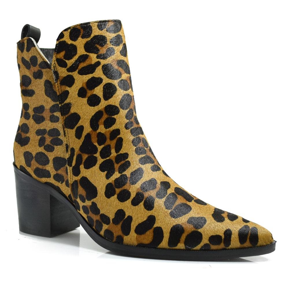 Ankle Boots de Couro e Onça Suzzara 431-310 PELO