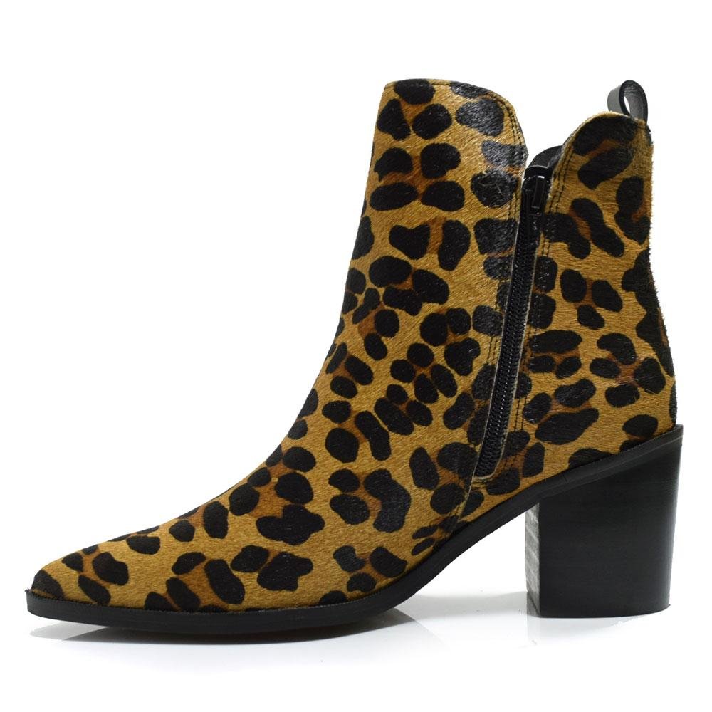 Ankle Boots de Couro e Onça Suzzara 431-310 PELO Onça 5