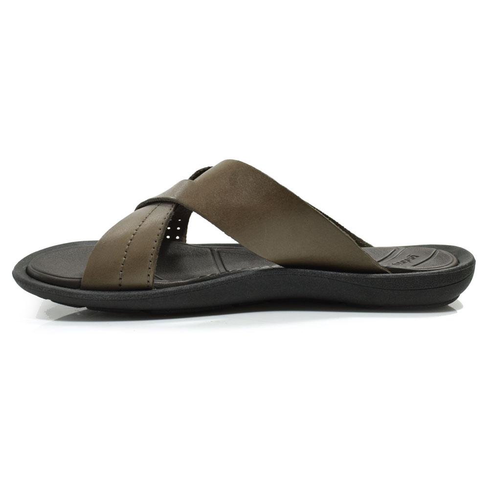 Chinelo Slide de Couro Masculino Itapuã 391 Marrom 4