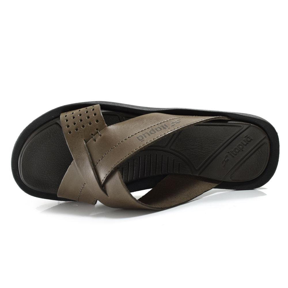 Chinelo Slide de Couro Masculino Itapuã 391 Marrom 5