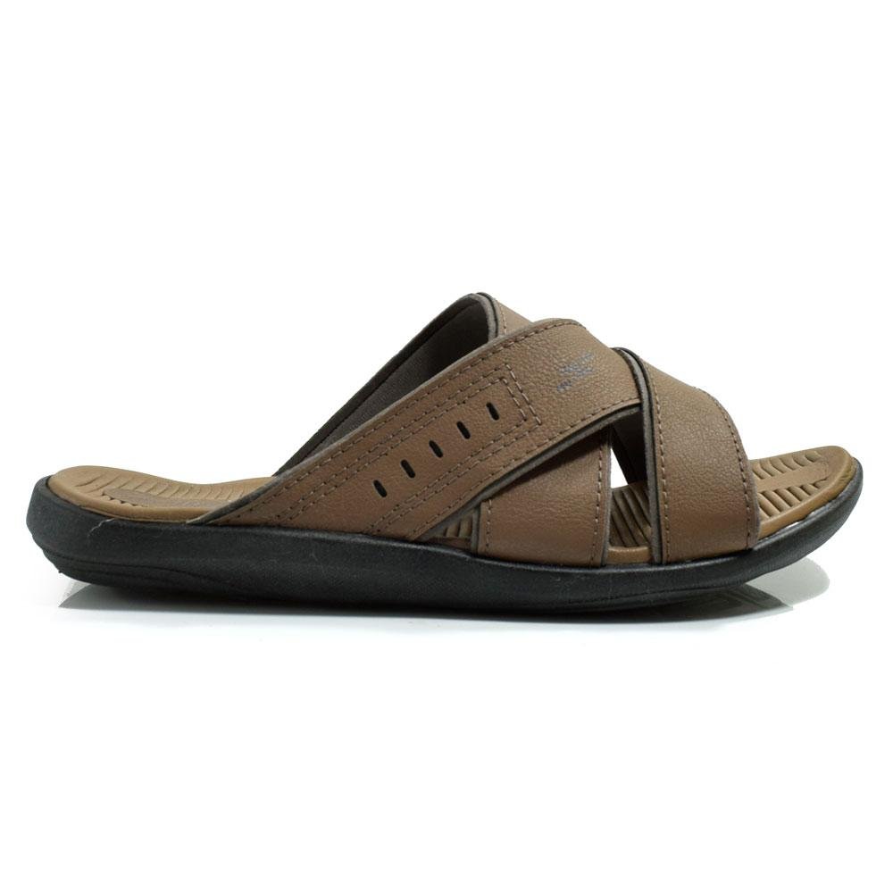 Chinelo Slide de Couro Masculino Itapuã 10452 Marrom 2