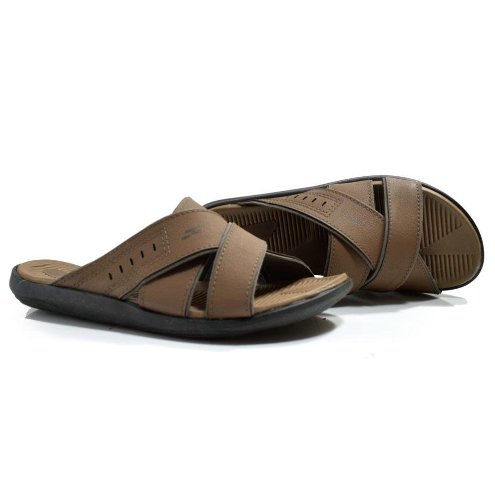 Chinelo Slide de Couro Masculino Itapuã 10452 Marrom 1
