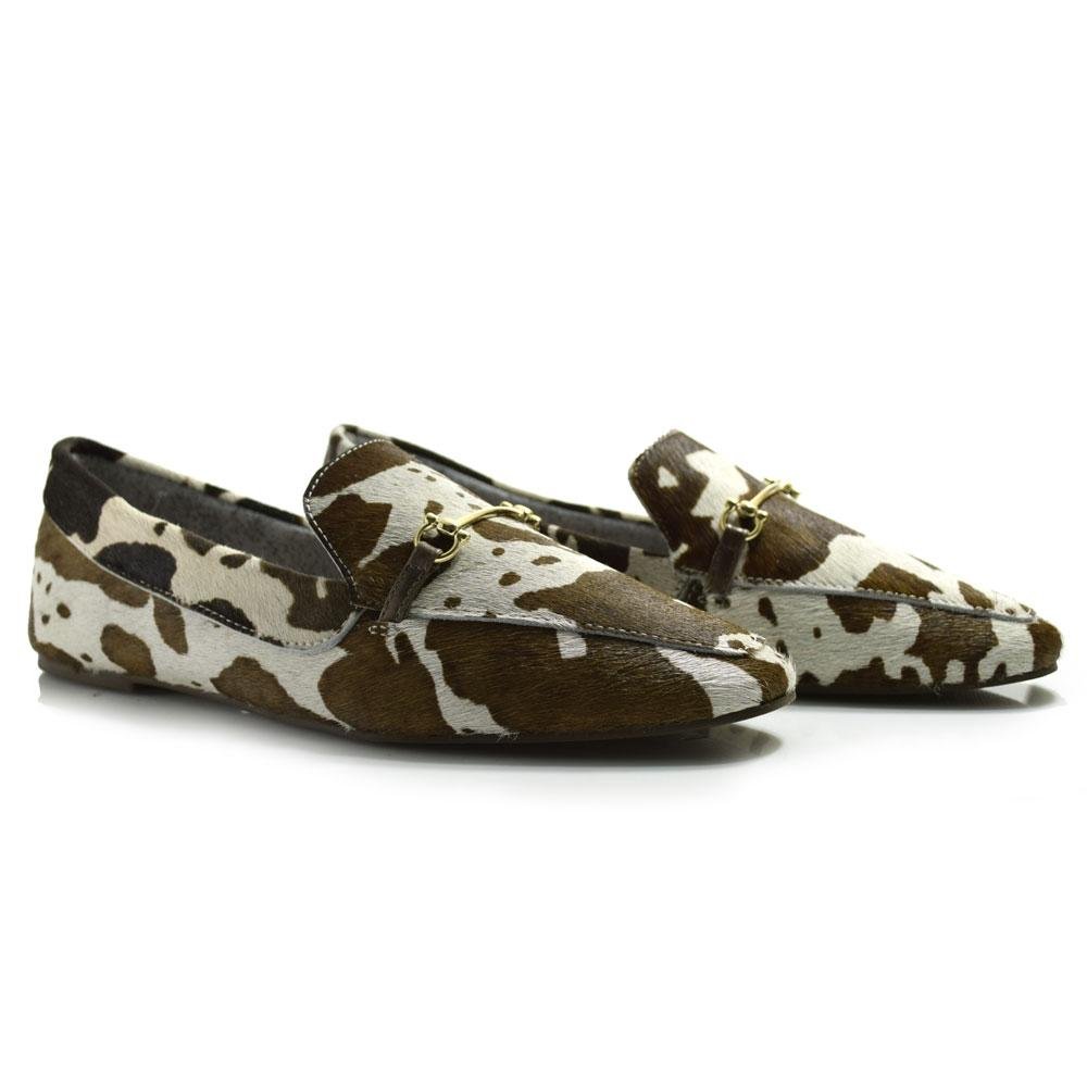 Mocassim de Couro Feminino Suzzara Animal Print 2