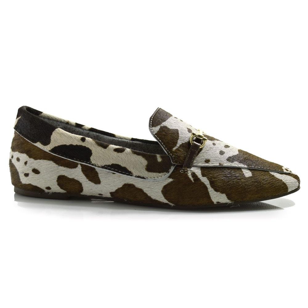 Mocassim de Couro Feminino Suzzara Animal Print 3