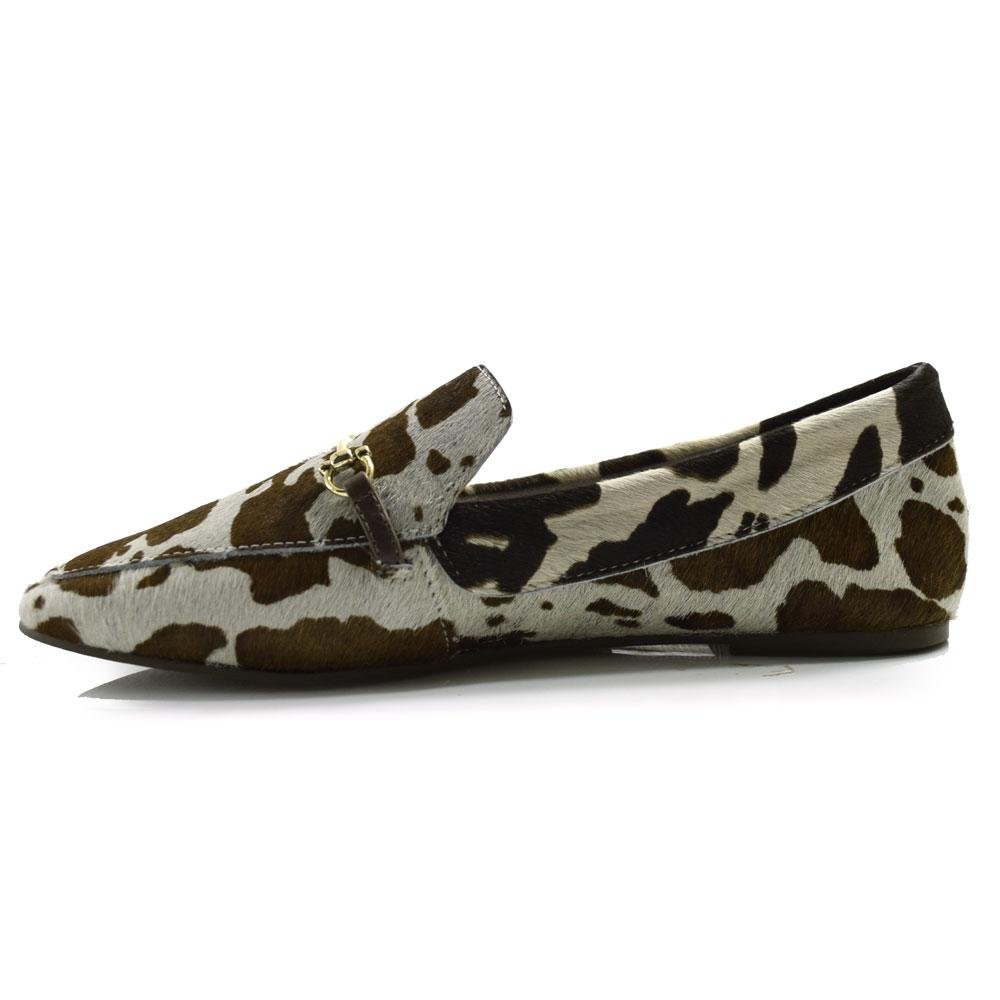 Mocassim de Couro Feminino Suzzara Animal Print 5