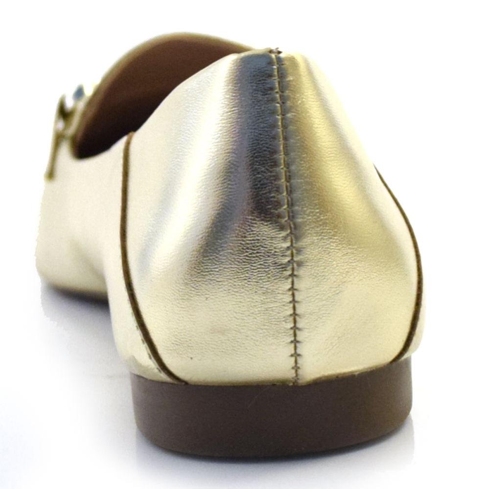 Mocassim Feminino Cazzualen 3722 Dourado 4