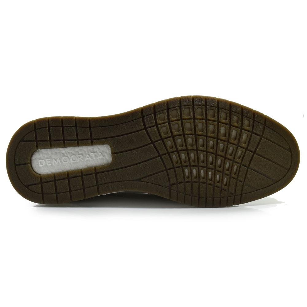 Mocassim Masculino de Couro Democrata Flop 610101 Cinza 7