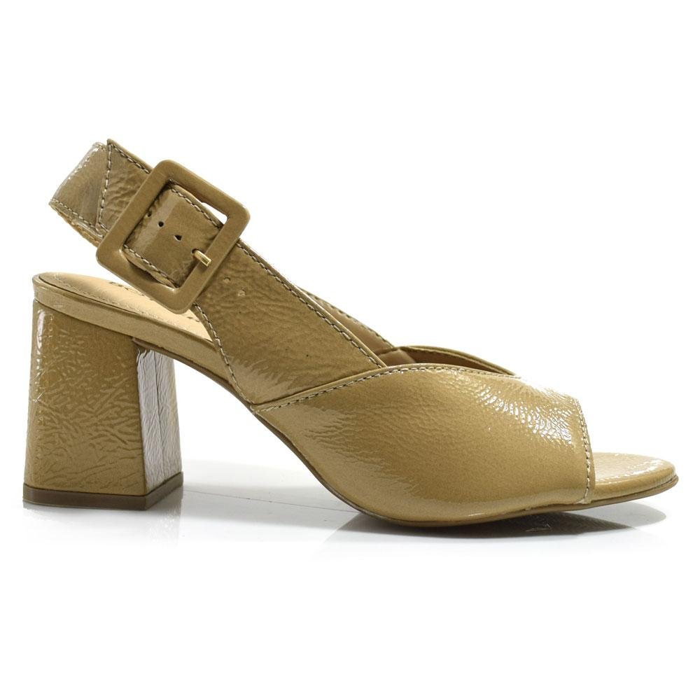 Sandália de Couro e Salto Bloco Bottero 372002 Bege 3
