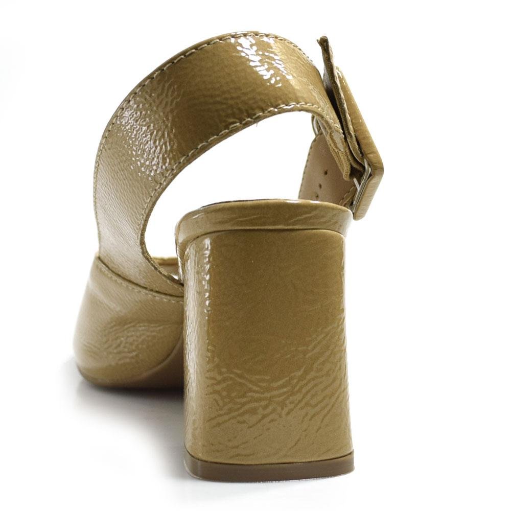 Sandália de Couro e Salto Bloco Bottero 372002 Bege 4