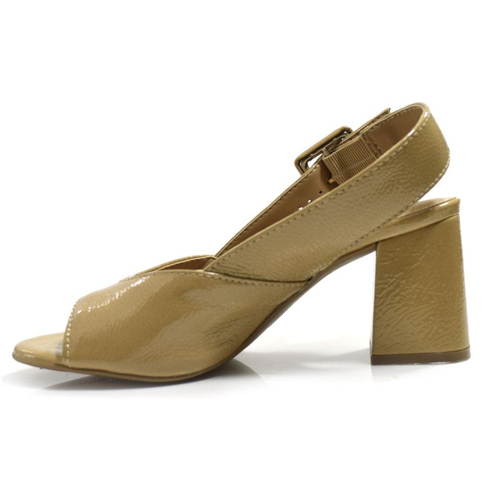 Sandália de Couro e Salto Bloco Bottero 372002 Bege 5