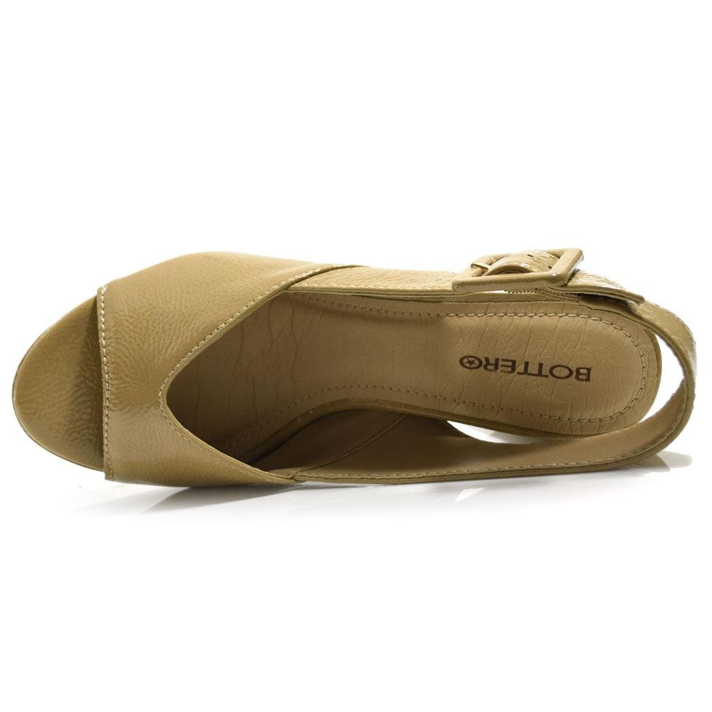 Sandália de Couro e Salto Bloco Bottero 372002 Bege 6