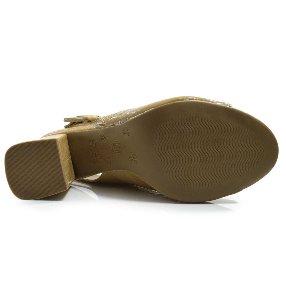 Sandália de Couro e Salto Bloco Bottero 372002 Bege 7