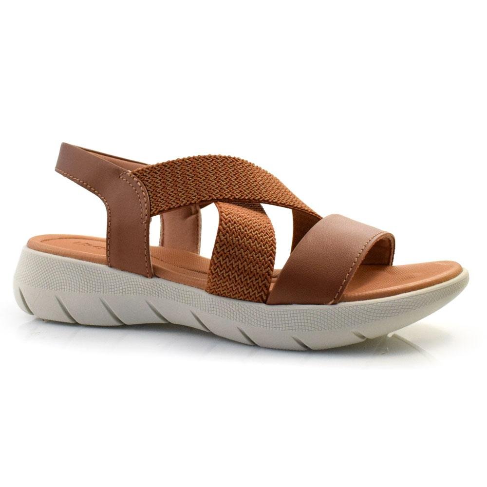 Sandalia Flat de Couro Feminina Usaflex AL1403