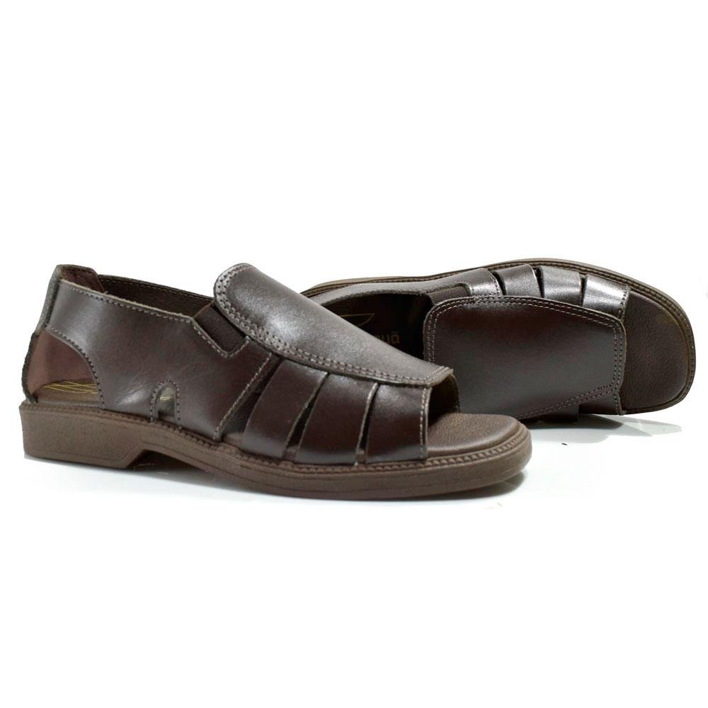 Sandália de Couro Masculina Itapuã 1602 Marrom 2