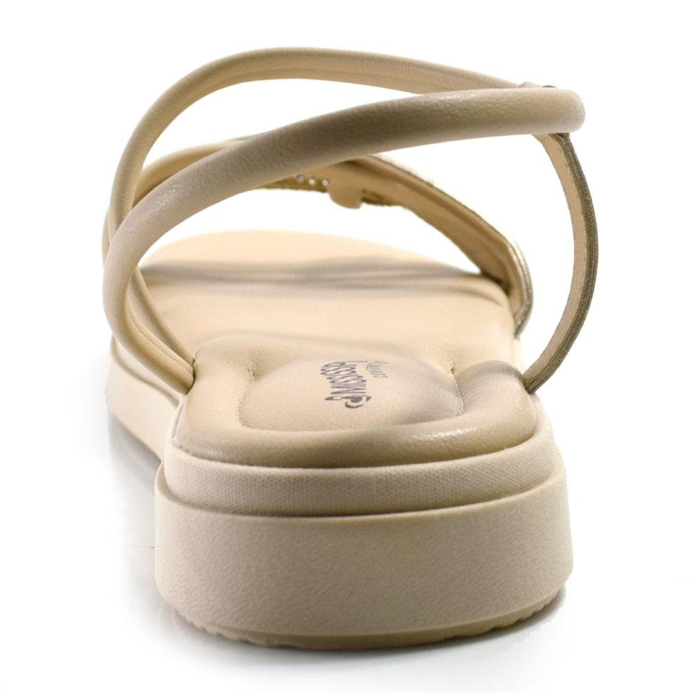 Sandália Flat Feminina Mississipi MB513 Bege 4