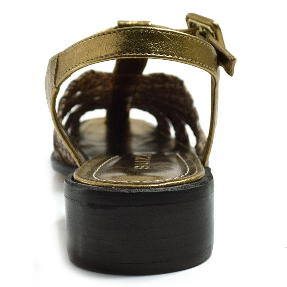 Sandália Fisherman de Couro Suzzara 47-18 Dourado 4