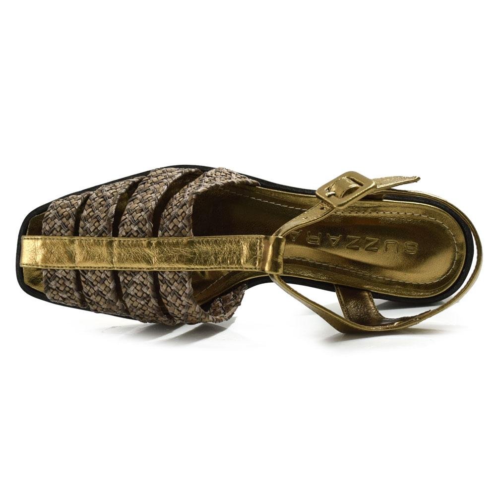 Sandália Fisherman de Couro Suzzara 47-18 Dourado 6