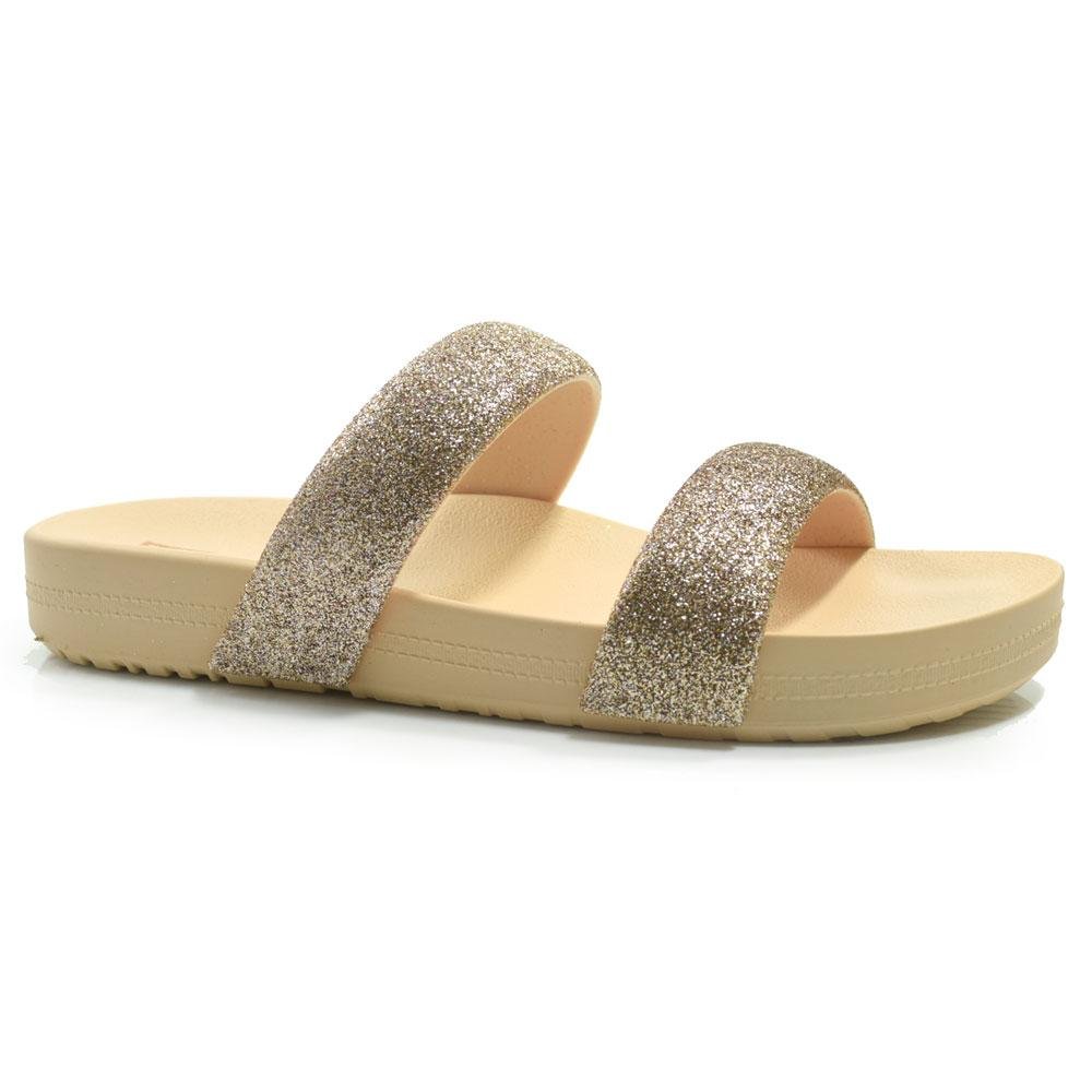 Sandália Flat Feminina Zaxy Bestie 19206 Creme 1