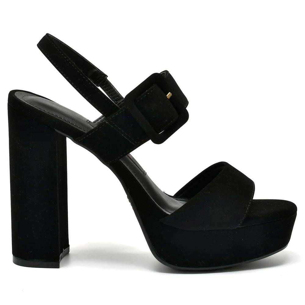 Sandália Plataforma de Salto Feminina Via Marte 284-002-01 Preto 4