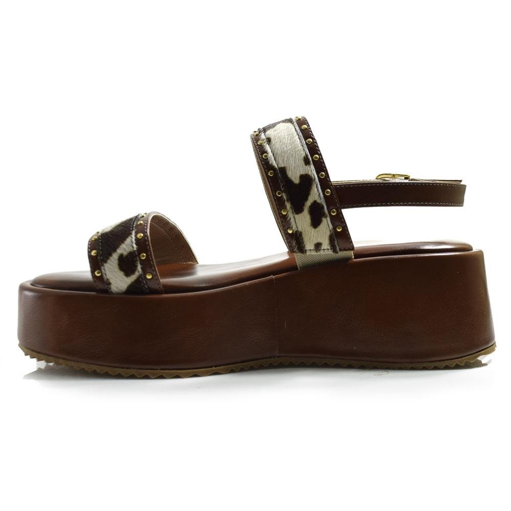 Sandália Plataforma Feminina Suzzara Marrom 5