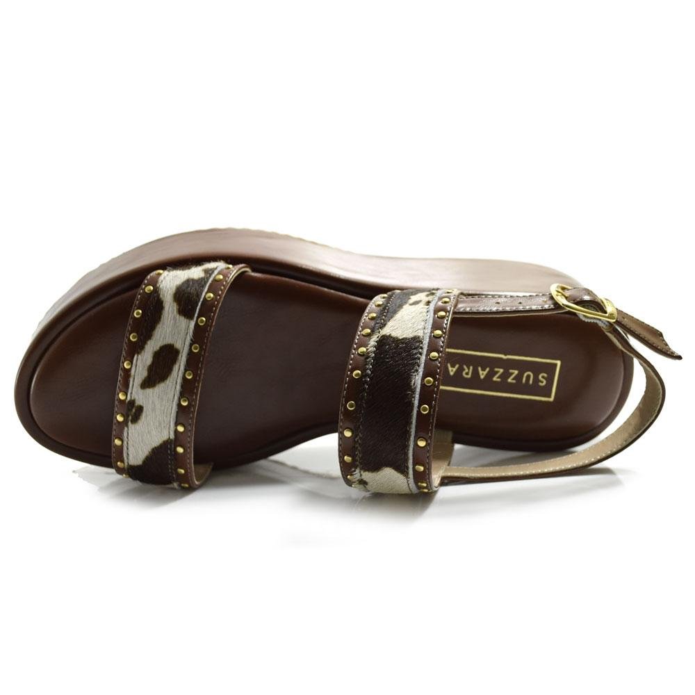 Sandália Plataforma Feminina Suzzara Marrom 6