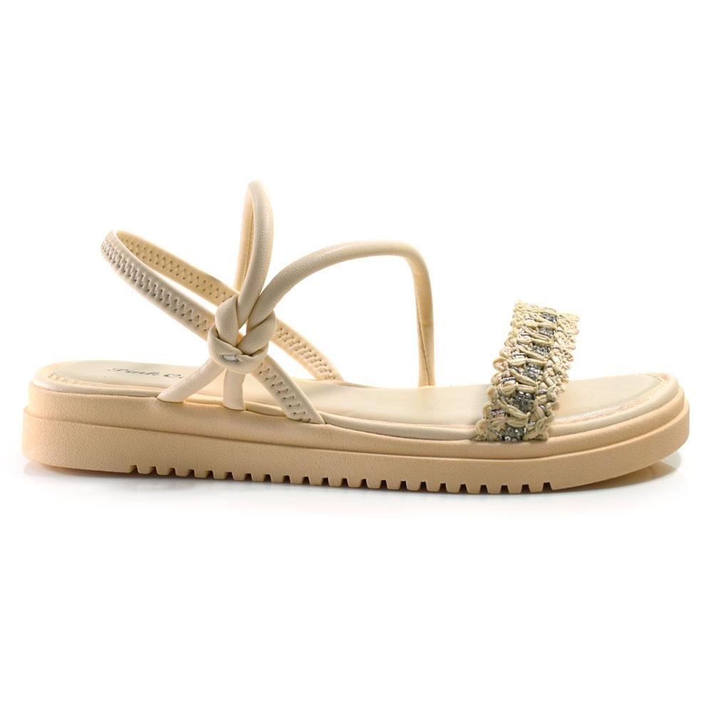 Sandália Flat Infantil Pink Cats V4801 Bege 3