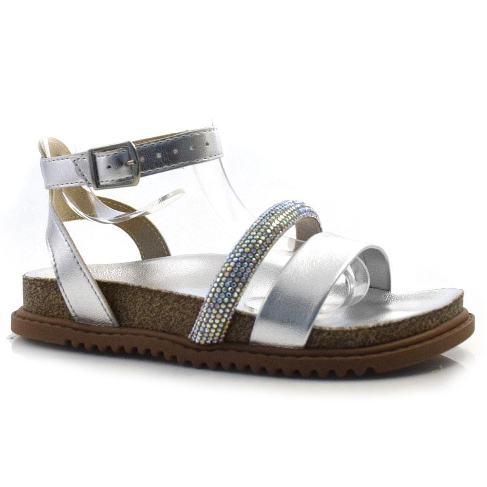 Sandália Flat Infantil Molekinha 2357.102.21130 Prata 1