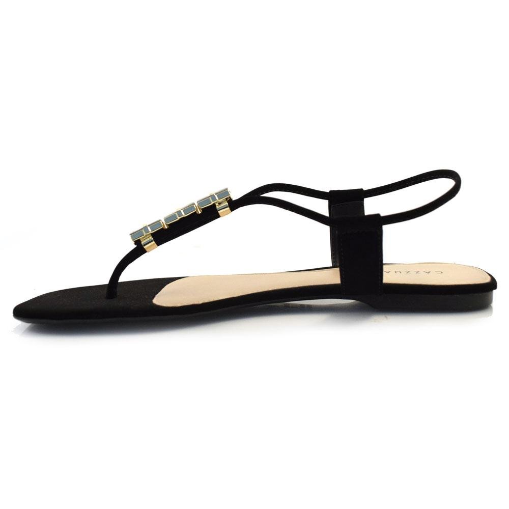 Sandália Rasteira Feminina Cazzualen 31.211 Preto 5