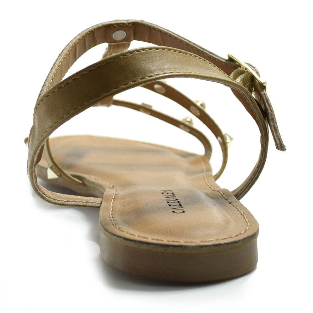 Sandália Rasteira Feminina Cazzualen Marrom 4