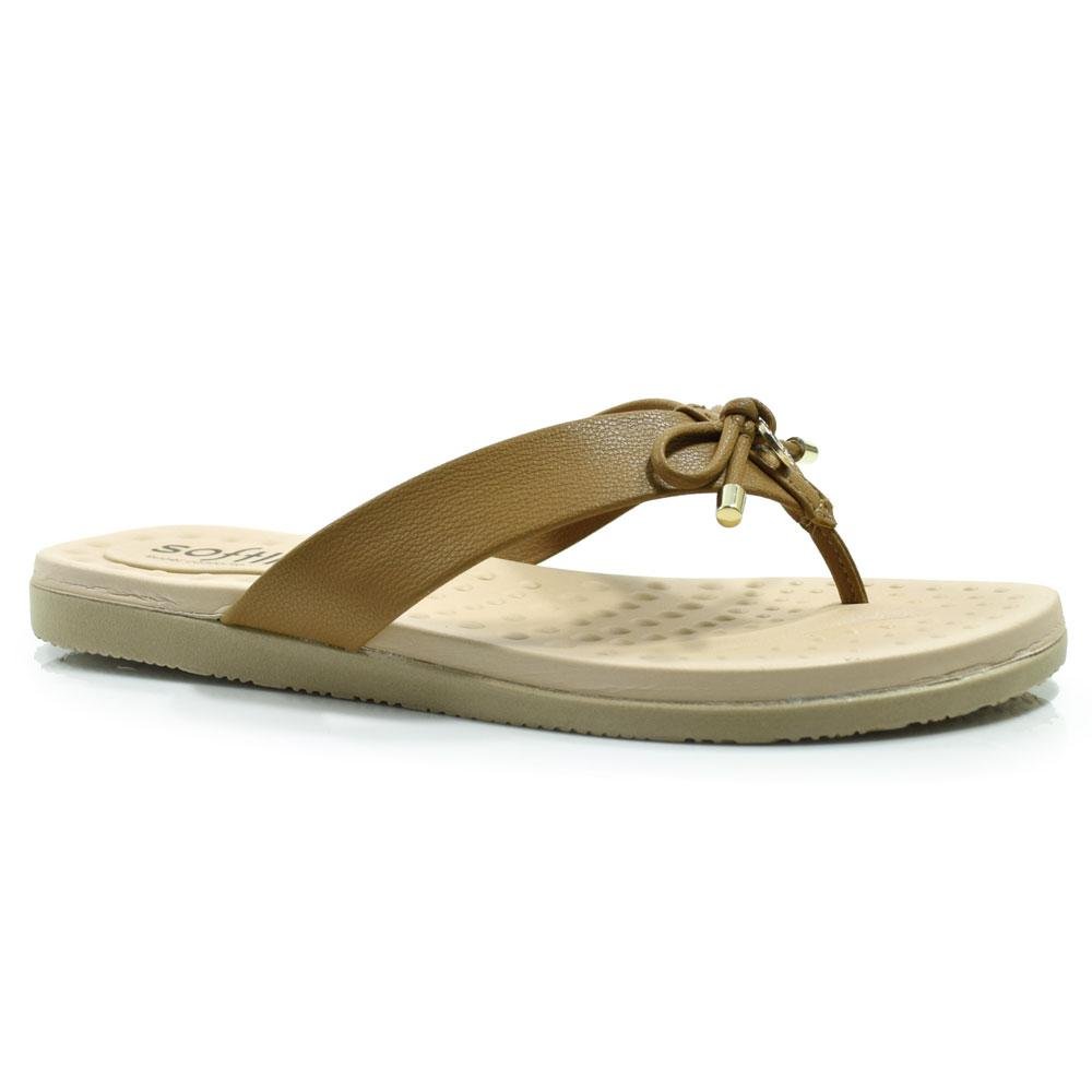 Sandália Rasteira Feminina Softli 10015.10062