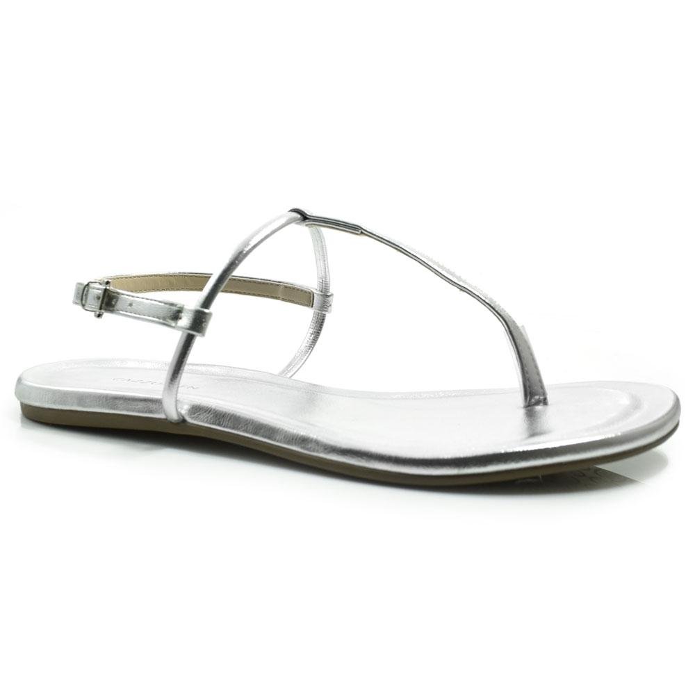 Sandália Rasteira Feminina Cazzualen 440.6809 Prata 1