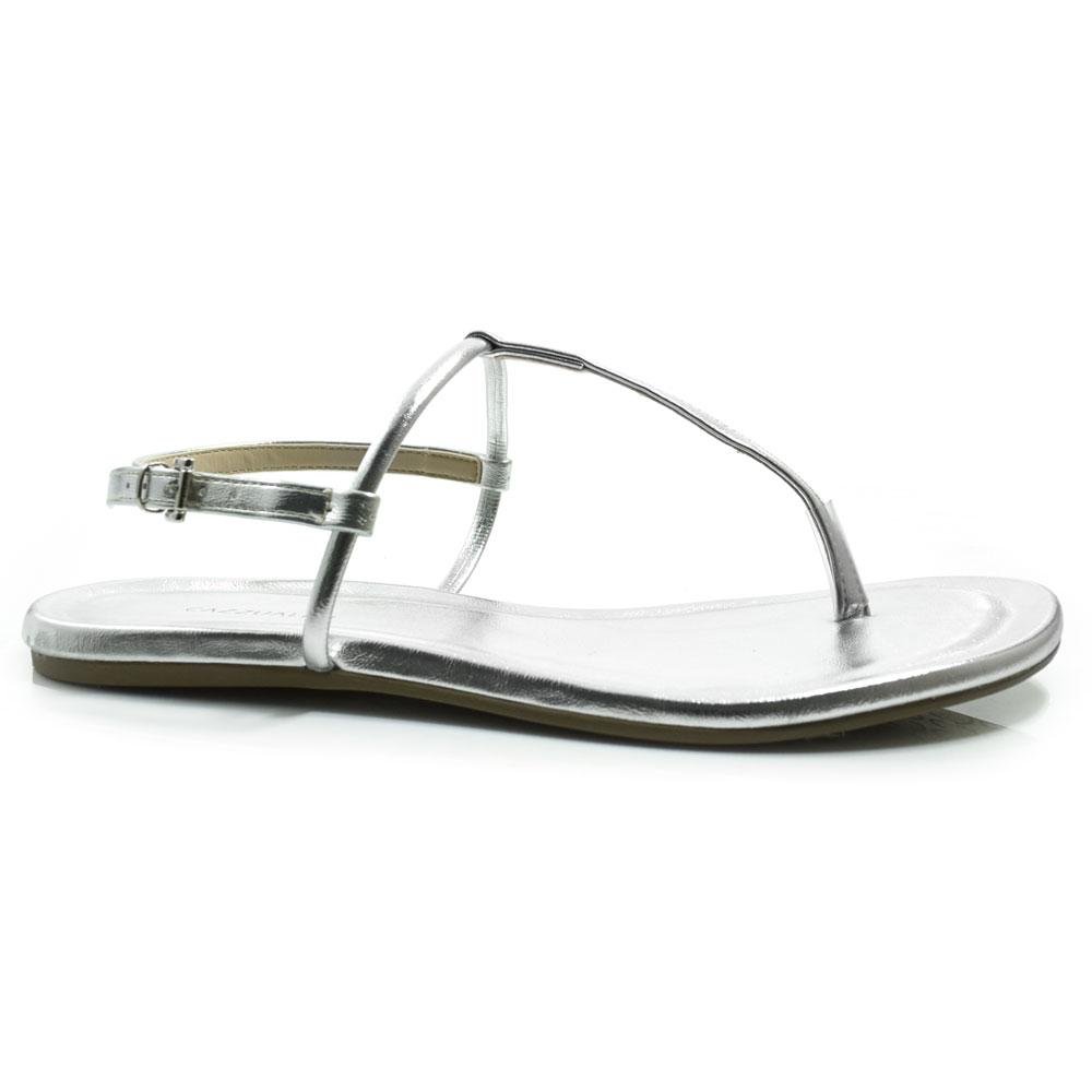 Sandália Rasteira Feminina Cazzualen 440.6809 Prata 3